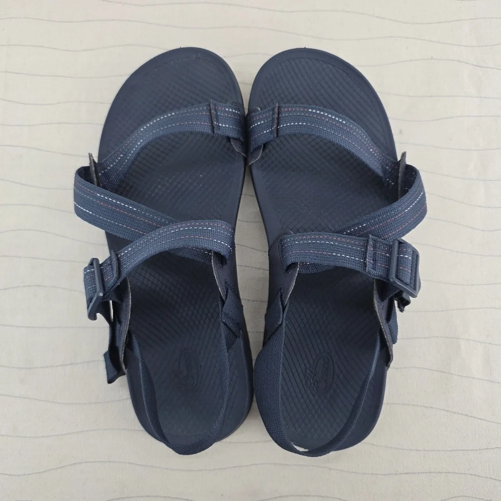 Chaco Mens Lowdown Navy Blue Outdoor Hiking Sandals Shoes JCH107273 Size 11